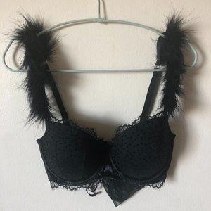 Victoria's Secret Faux Fur Trim Bra